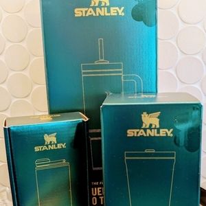 Stanley St. Patrick's Day Shamrock Green Set 40oz Tumbler, 20oz cup & 8 oz Flask